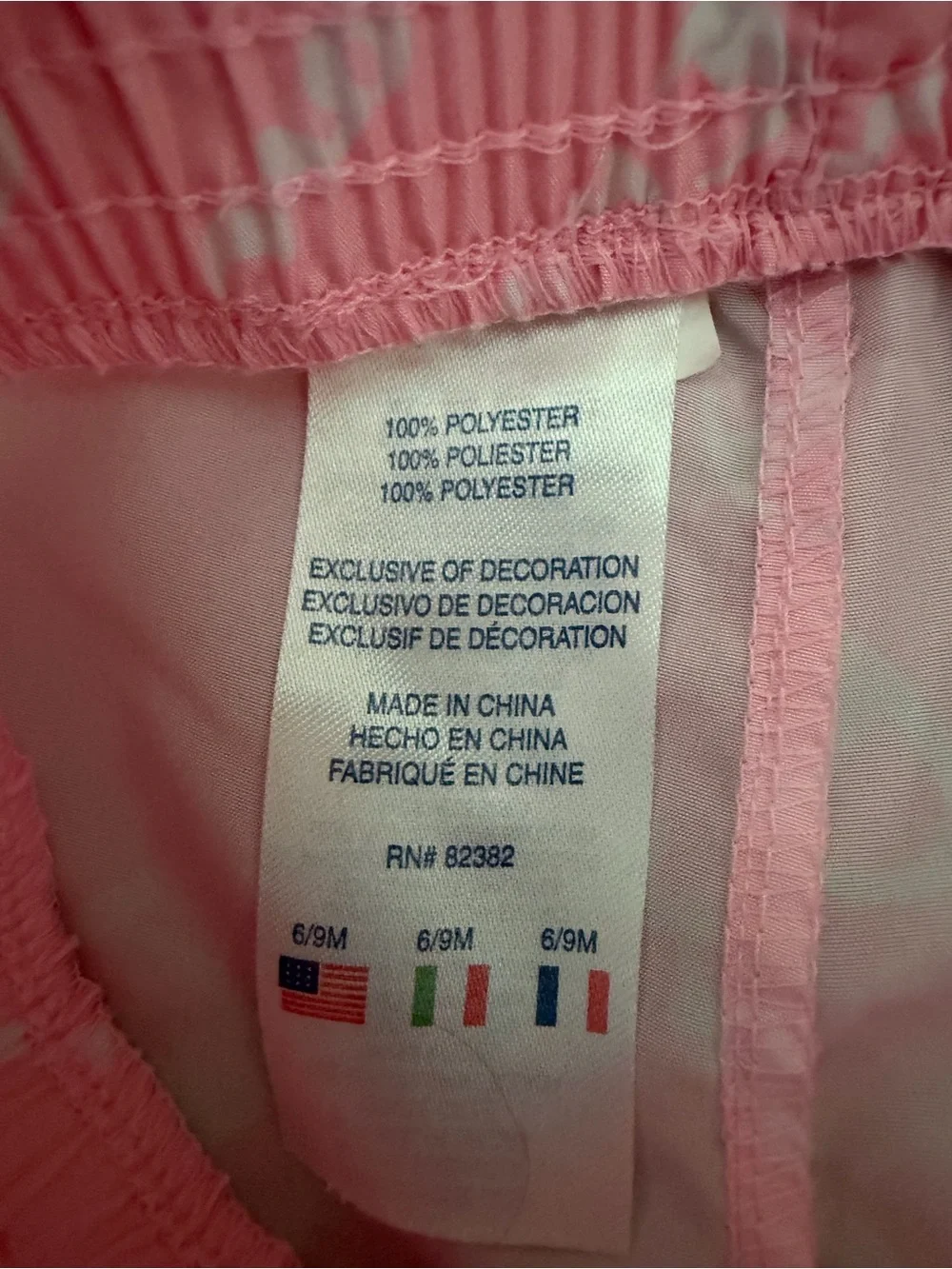 Champion Baby Girls Pink Script Print Running Shorts Size 6/9M Athletic Dolphin - Picture 5 of 7
